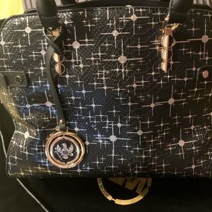 NWOT Amerimode black and silver purse